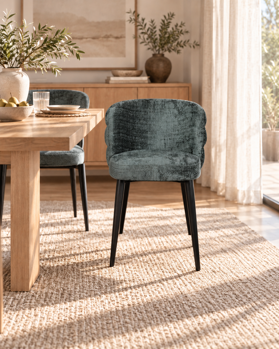 Chaise en tissu, 60x63xH77CM - NAYA
