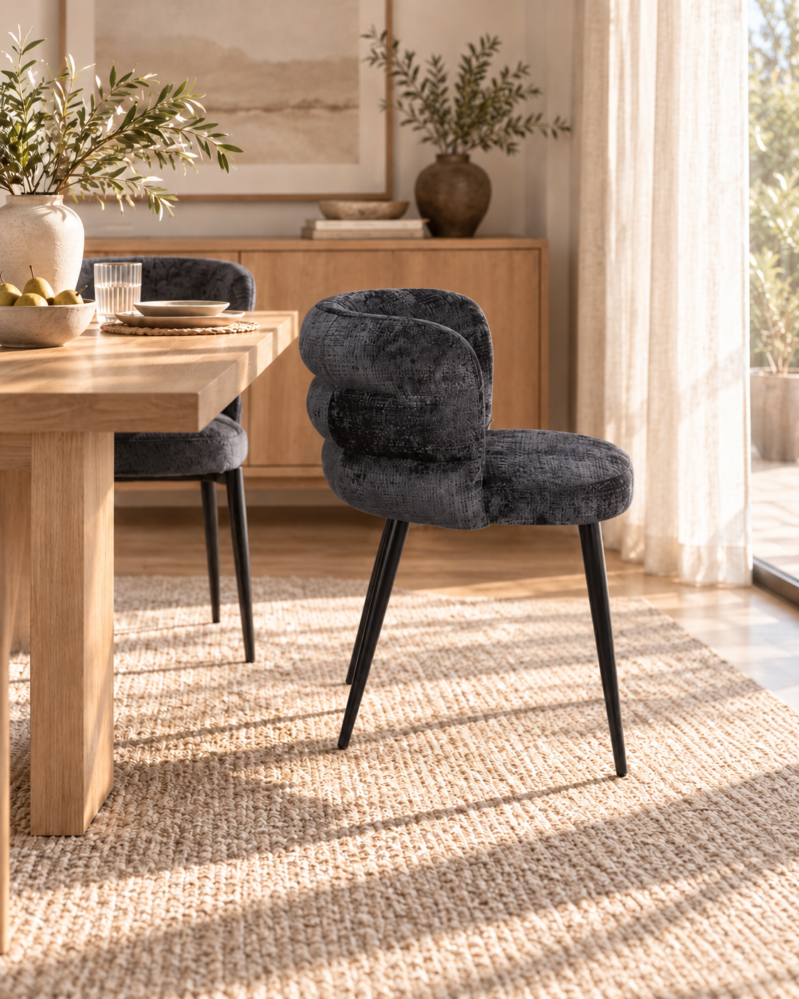 Chaise en tissu, 60x63xH77CM - NAYA