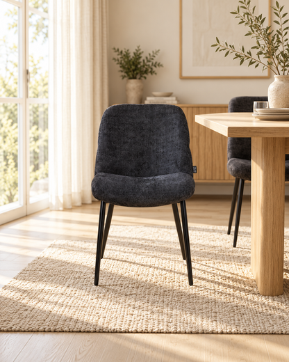 Chaise en tissu anti tache, 50x61,5xH84CM - NELIA