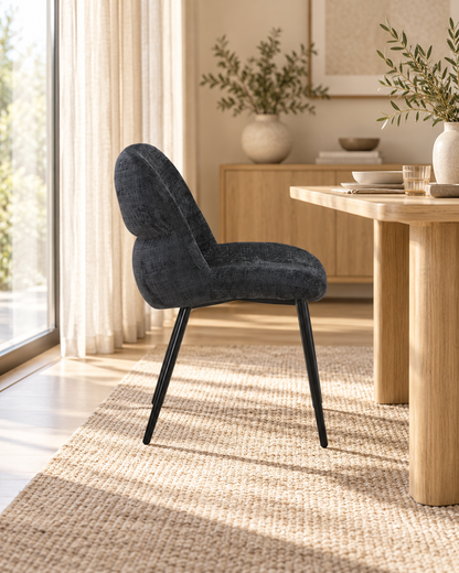 Chaise en tissu anti tache, 50x61,5xH84CM - NELIA