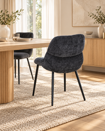 Chaise en tissu anti tache, 50x61,5xH84CM - NELIA