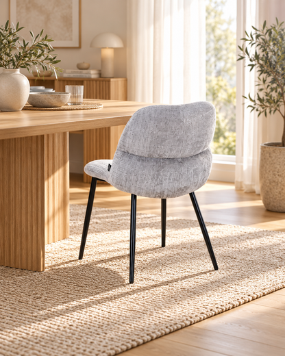 Chaise en tissu anti tache, 50x61,5xH84CM - NELIA
