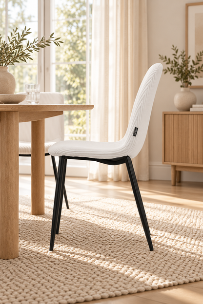 Chaise en tissu velours côtelé, 53x44xH87CM-KAYLA