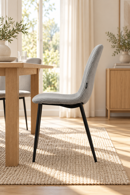 Chaise en tissu velours côtelé, 53x44xH87CM-KAYLA
