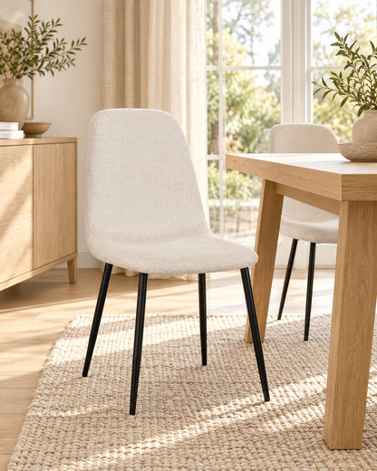 Chaise en tissu velours côtelé, 53x44xH87CM-KAYLA
