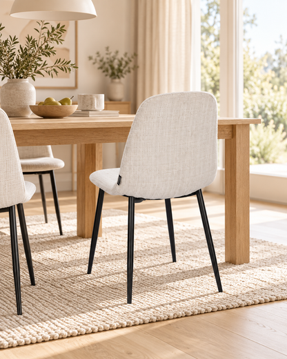 Chaise en tissu velours côtelé, 53x44xH87CM-KAYLA