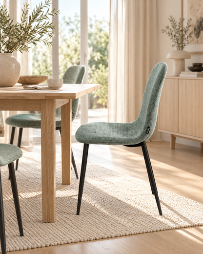 Chaise en tissu velours côtelé, 53x44xH87CM-KAYLA
