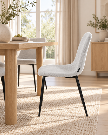Chaise en tissu velours côtelé, 53x44xH87CM-KAYLA
