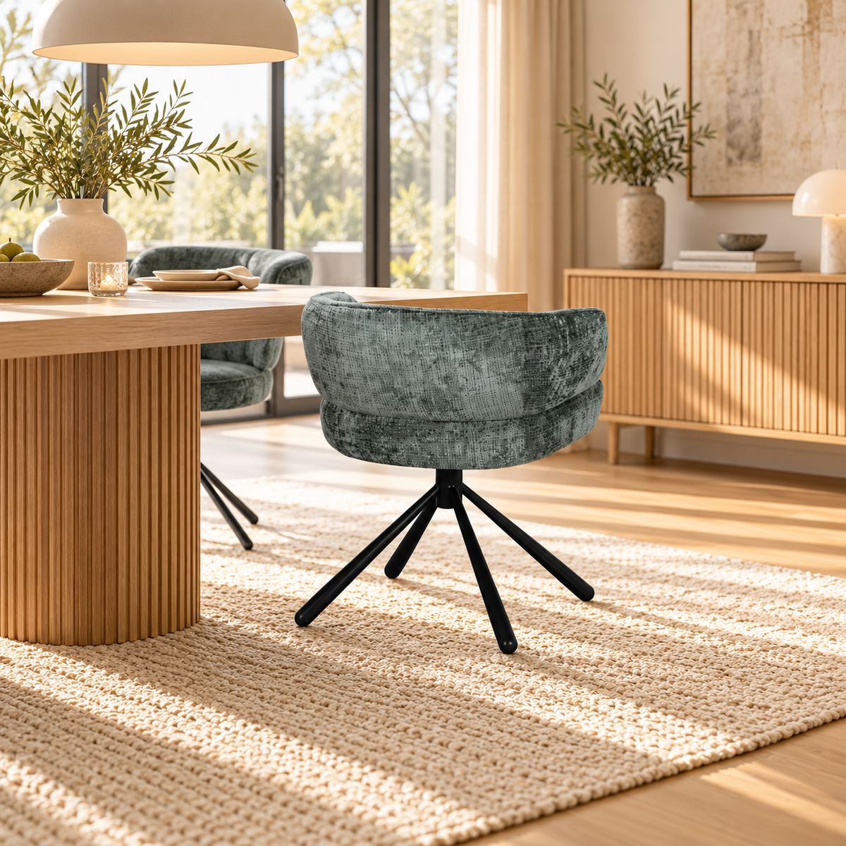 Chaise en tissu, 64x61xH73,5CM - MILA
