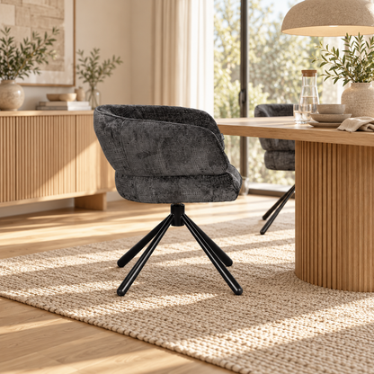 Chaise en tissu, 64x61xH73,5CM - MILA