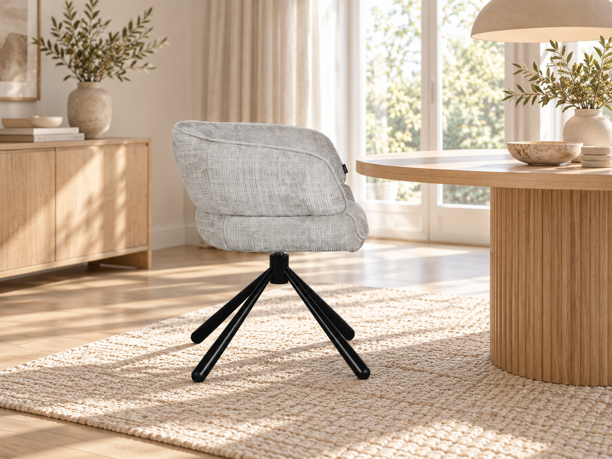 Chaise en tissu, 64x61xH73,5CM - MILA