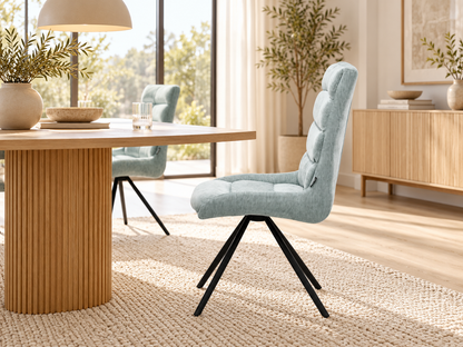 LAURA Chaise en velours, 60x49x95CM