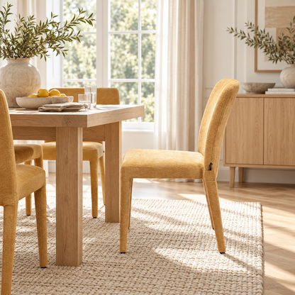 Chaise en tissu anti tache, 61,5x47xH84,5CM - DOVI