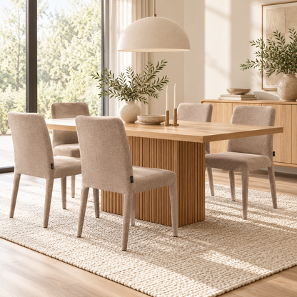 Chaise en tissu anti tache, 61,5x47xH84,5CM - DOVI