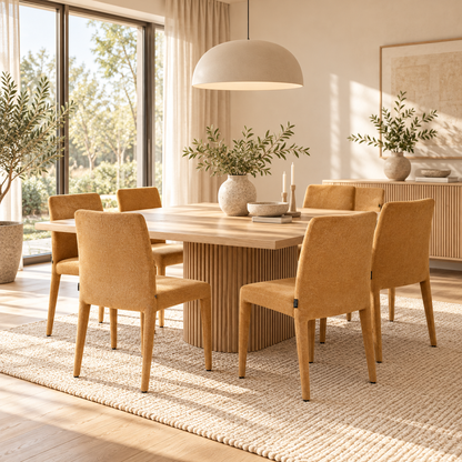 Chaise en tissu anti tache, 61,5x47xH84,5CM - DOVI