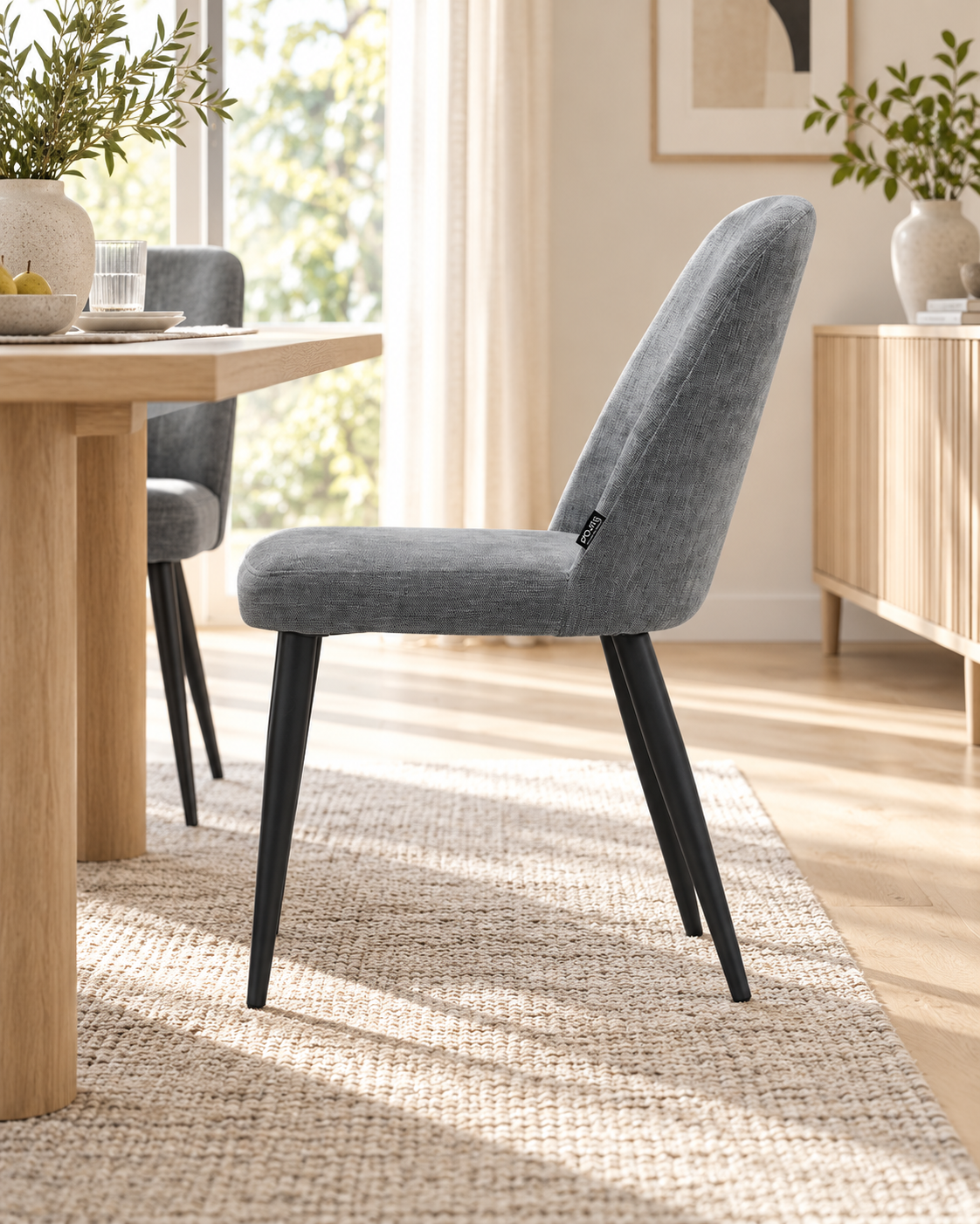 ROMA Chaise en tissu, 57x45xH85CM