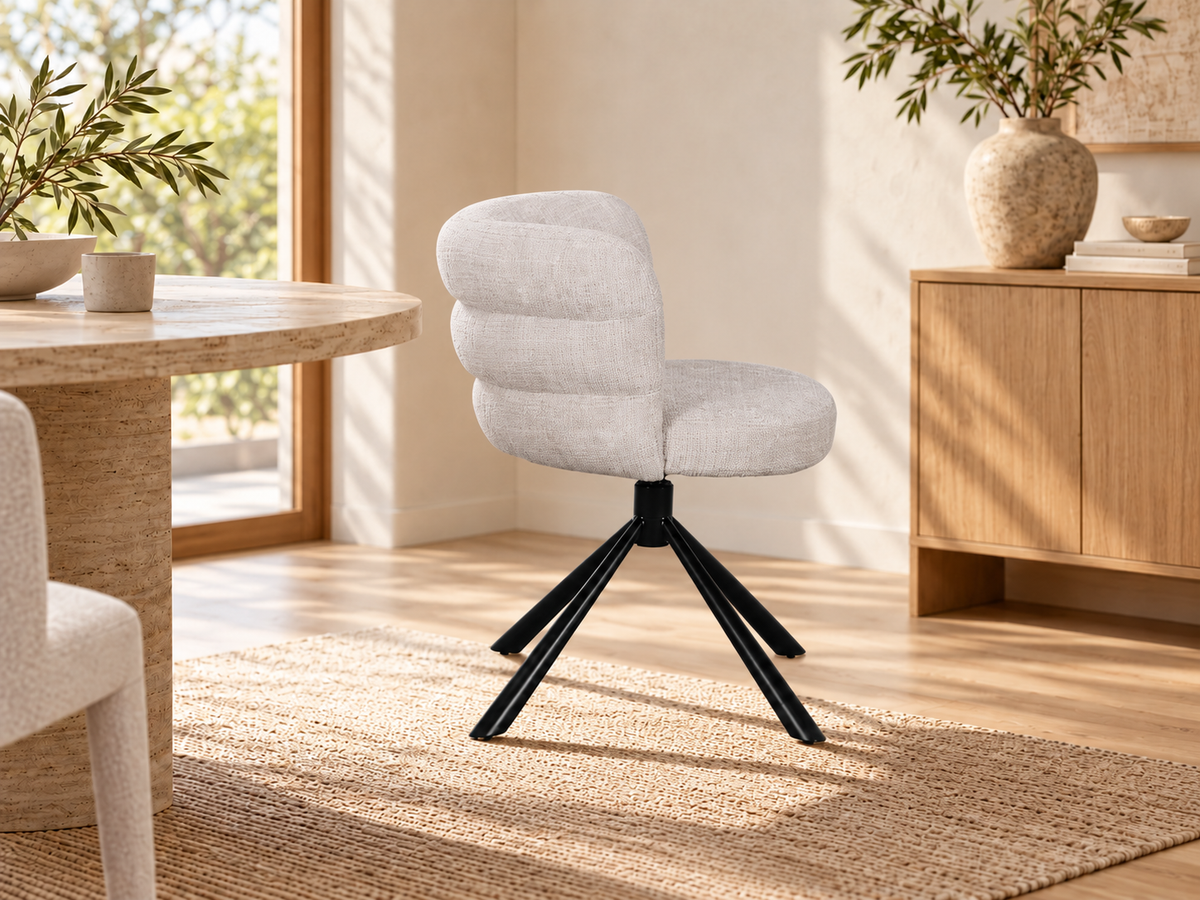 Chaise en tissu, 60x65xH76,5CM - OLYMPE