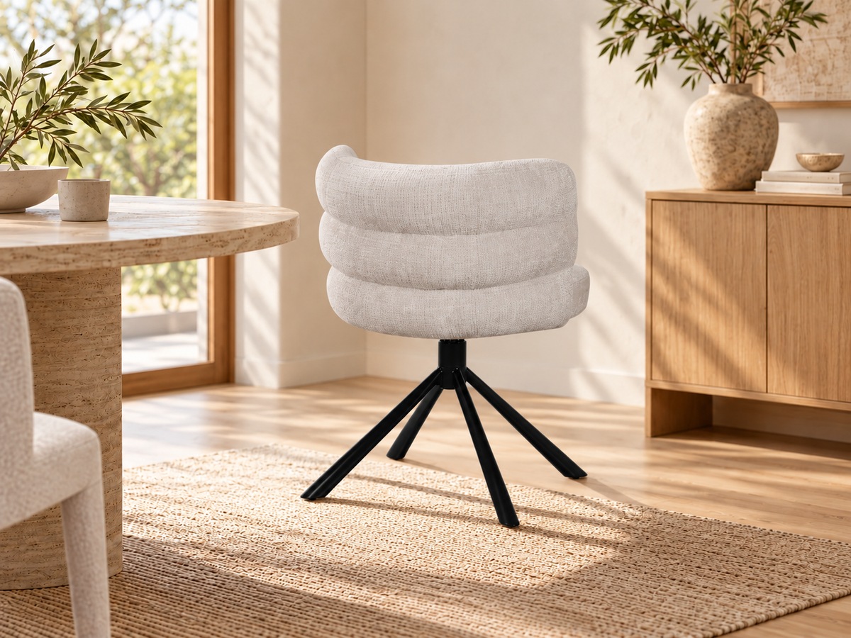Chaise en tissu, 60x65xH76,5CM - OLYMPE