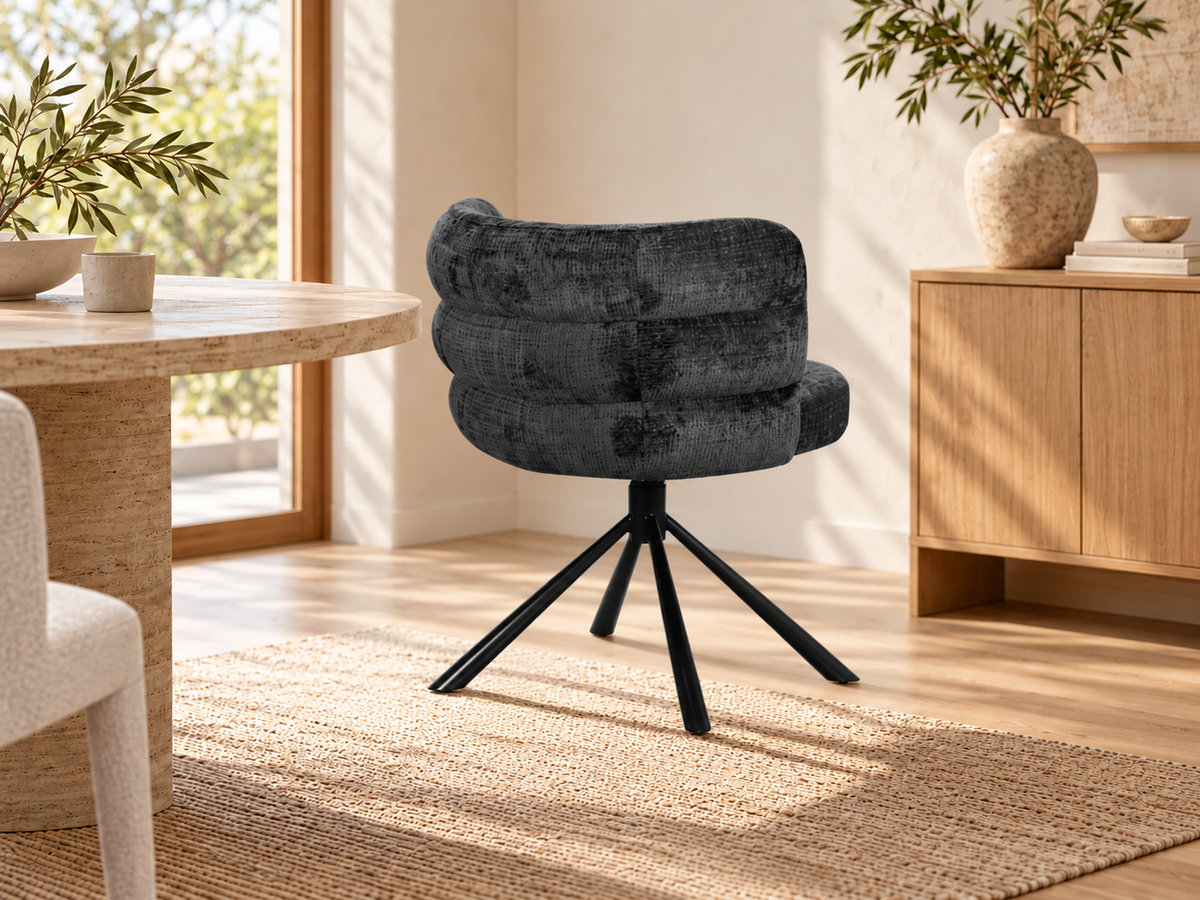 Chaise en tissu, 60x65xH76,5CM - OLYMPE