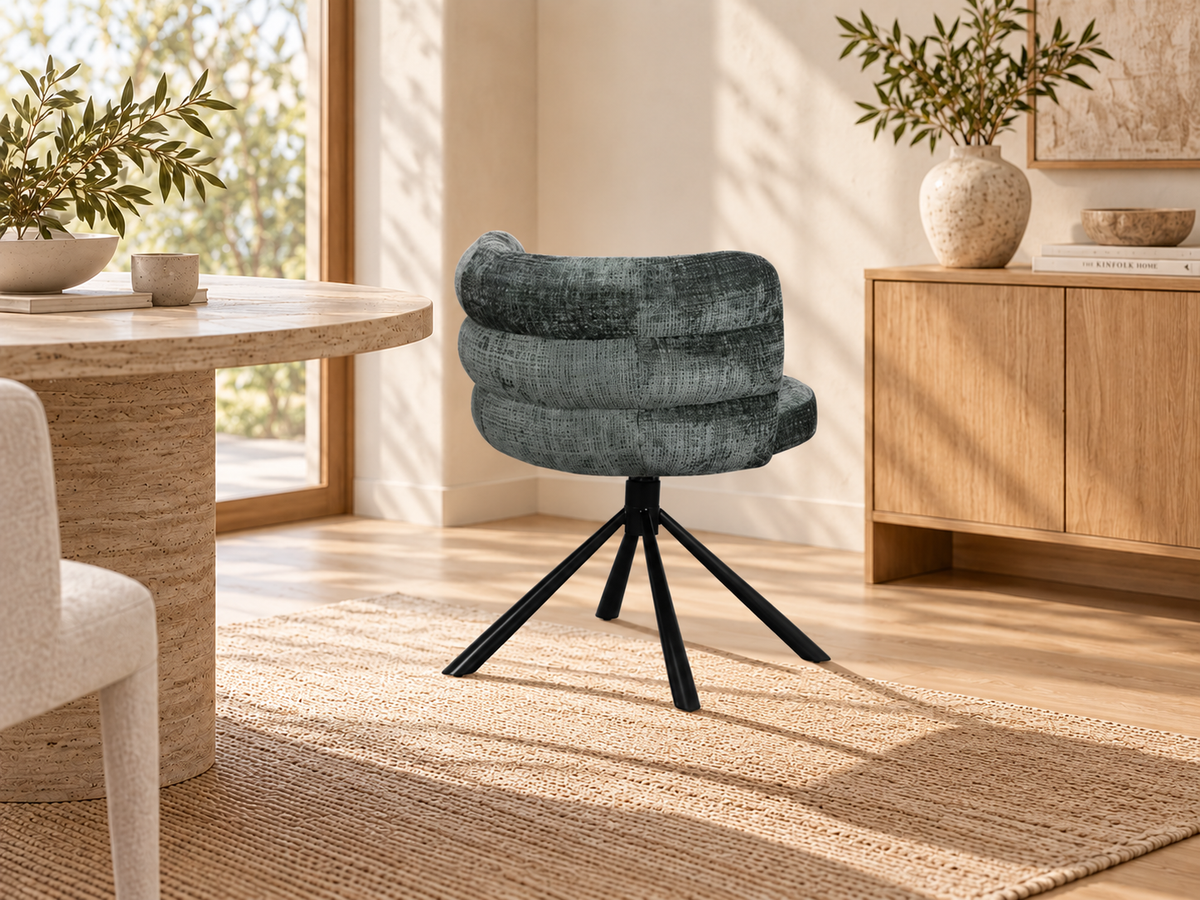 Chaise en tissu, 60x65xH76,5CM - OLYMPE