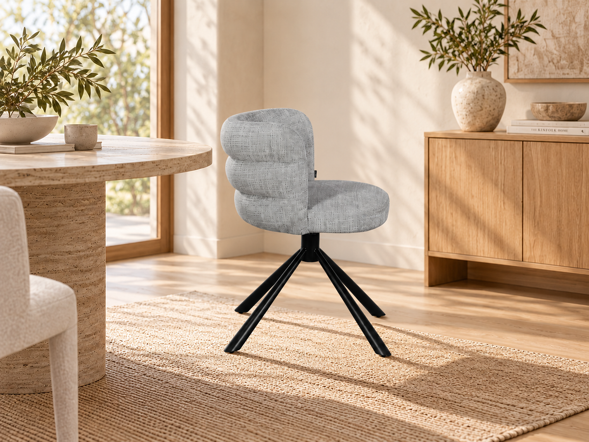 Chaise en tissu, 60x65xH76,5CM - OLYMPE
