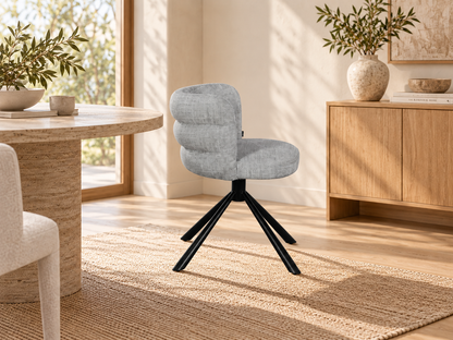 Chaise en tissu, 60x65xH76,5CM - OLYMPE