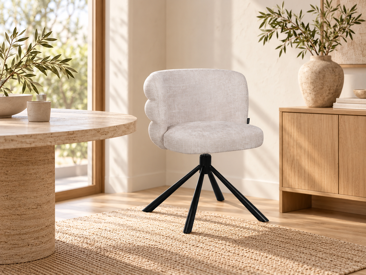Chaise en tissu, 60x65xH76,5CM - OLYMPE