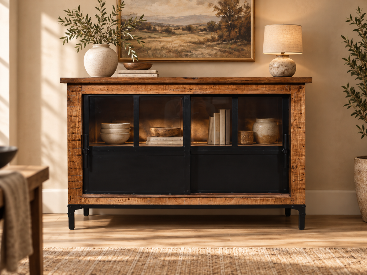 Buffet en bois de manguier, H90CM - LIMA