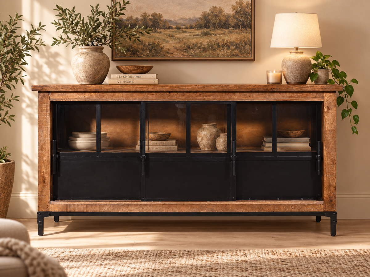 Buffet en bois de manguier, H90CM - LIMA