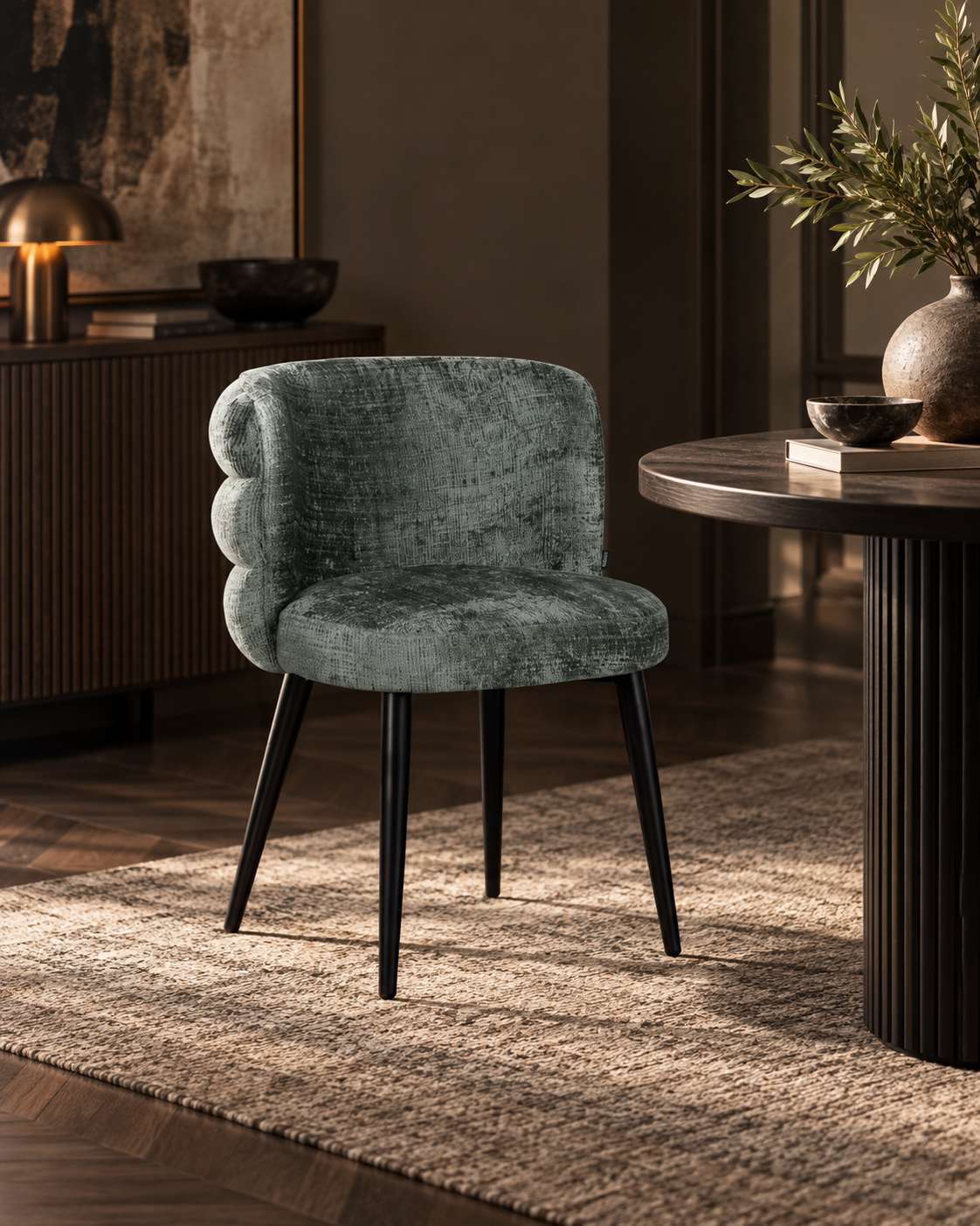 Chaise en tissu, 60x63xH77CM - NAYA