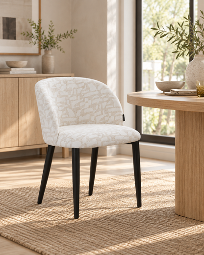 Chaise en tissu anti tache, 60x57,5xH75,5CM - MARISSA