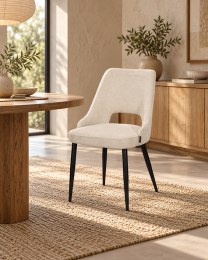 Chaise en tissu anti tache, 50x59xH84CM - MILA