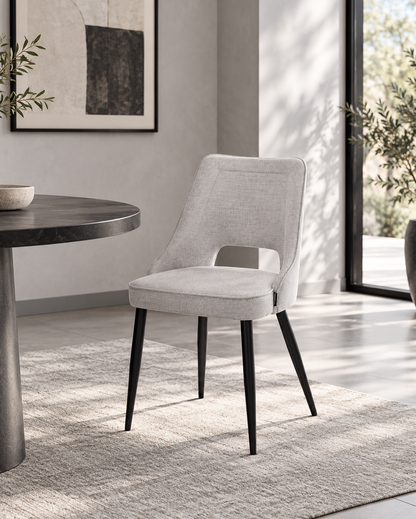 Chaise en tissu anti tache, 50x59xH84CM - MILA