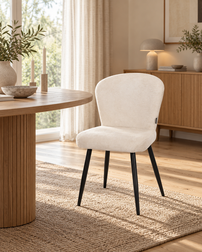 Chaise en tissu anti tache, 49x58xH85,5CM - MIKA