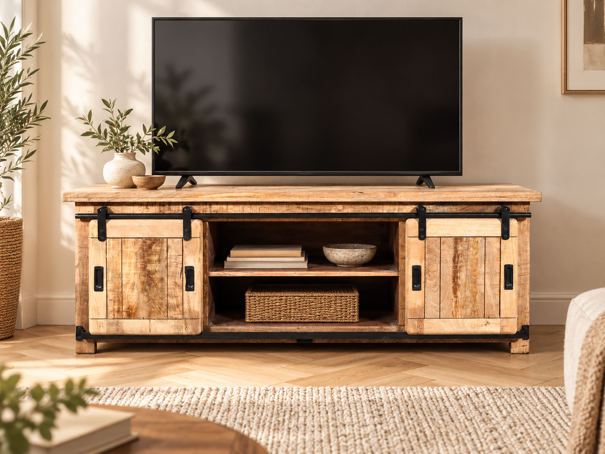 Meuble TV en bois de manguier - RIGA