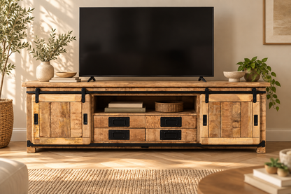 Meuble TV en bois de manguier - RIGA