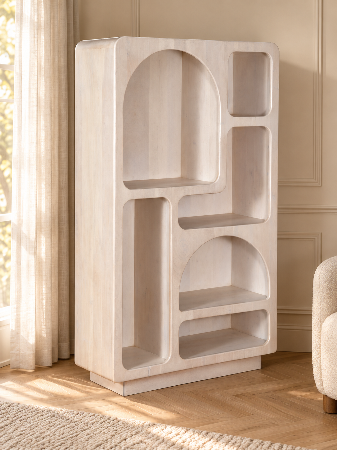 Étagère en bois de manguier, 39x15xH67CM - JUNO