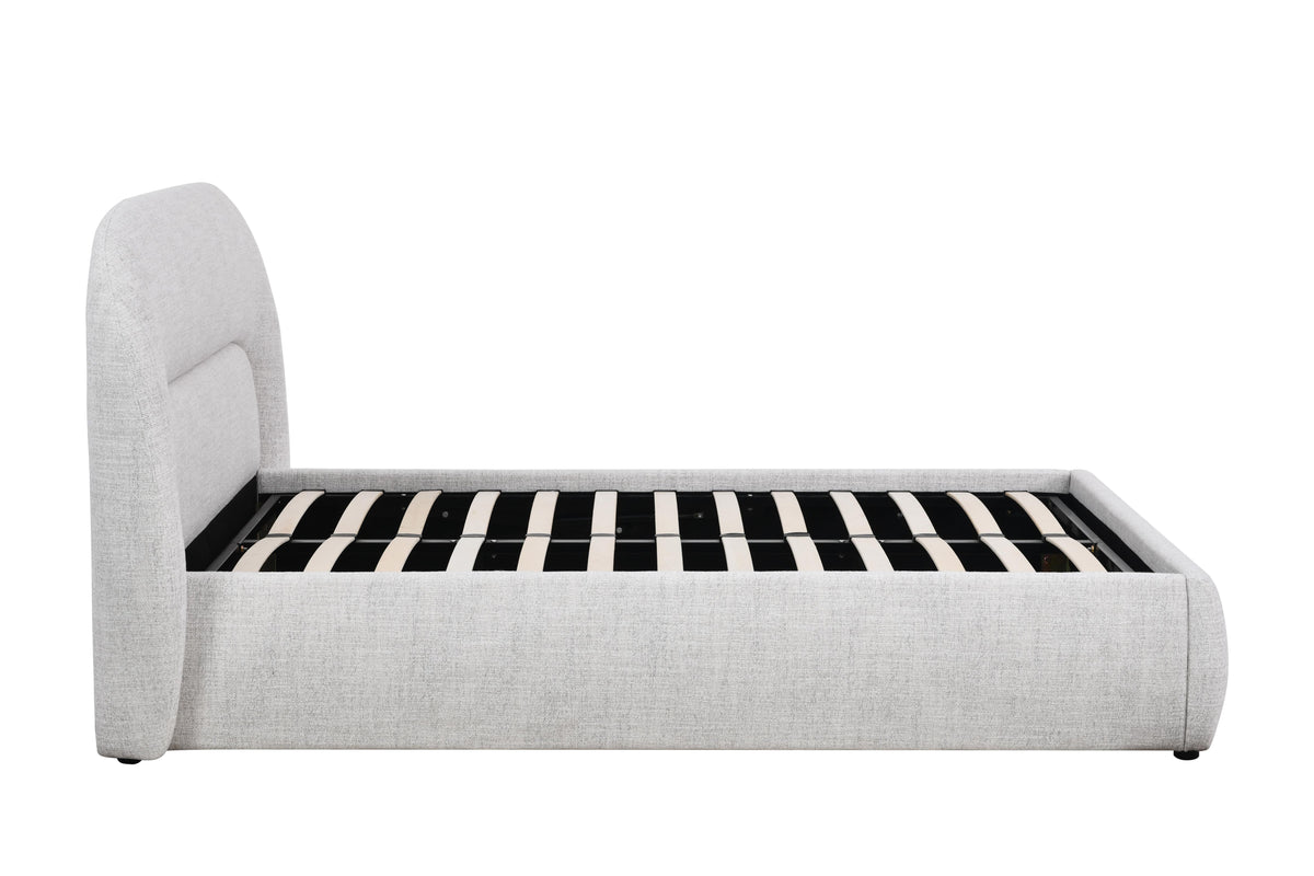 Lit coffre en tissu avec sommier - BRYLE