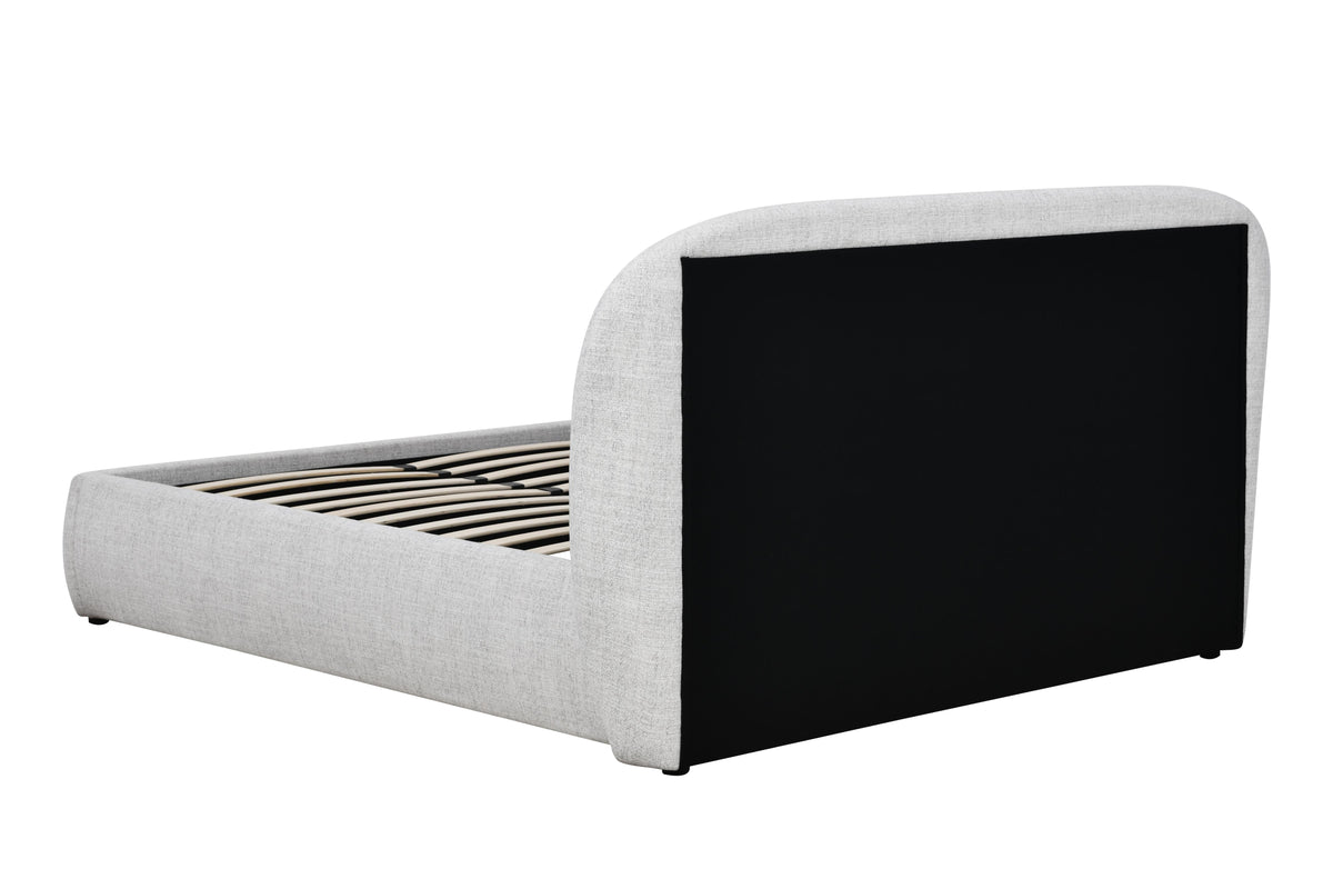 Lit coffre en tissu avec sommier - BRYLE