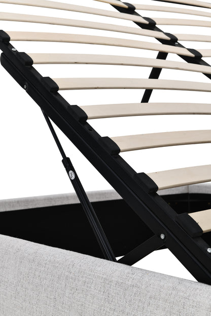Lit coffre en tissu avec sommier - BRYLE