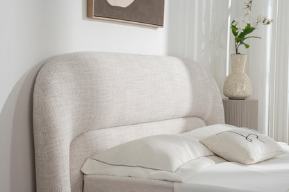 Lit coffre en tissu avec sommier - BRYLE
