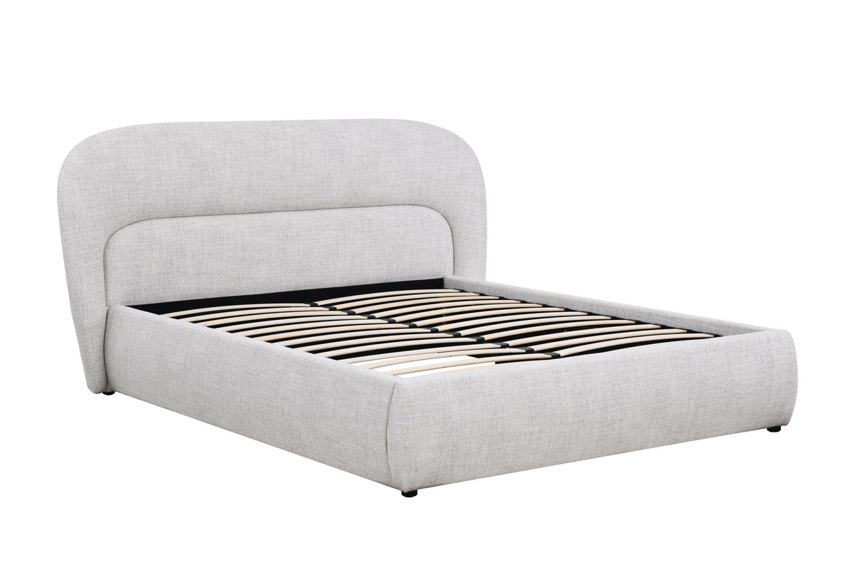 Lit coffre en tissu avec sommier - BRYLE