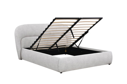 Lit coffre en tissu avec sommier - BRYLE