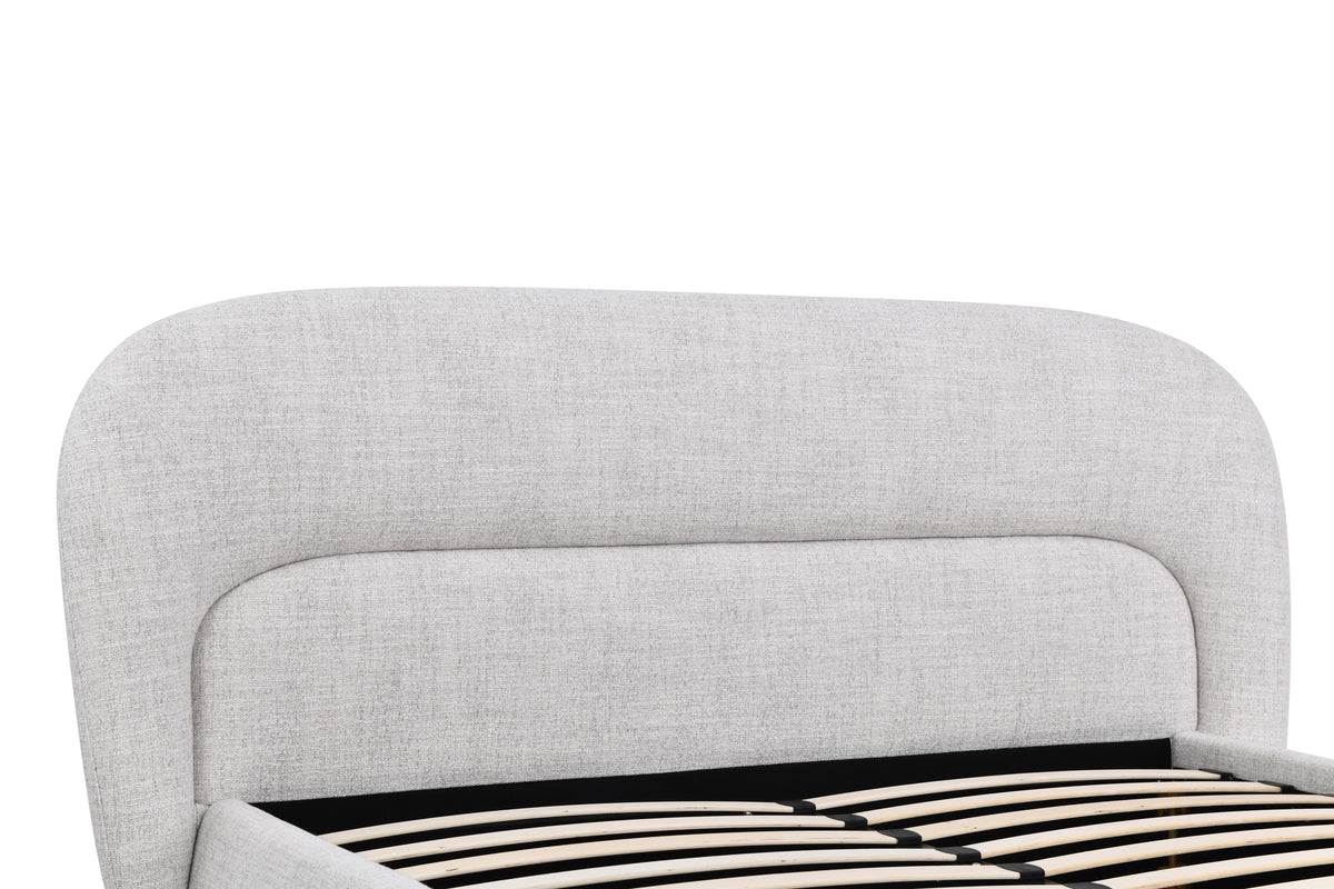 Lit coffre en tissu avec sommier - BRYLE