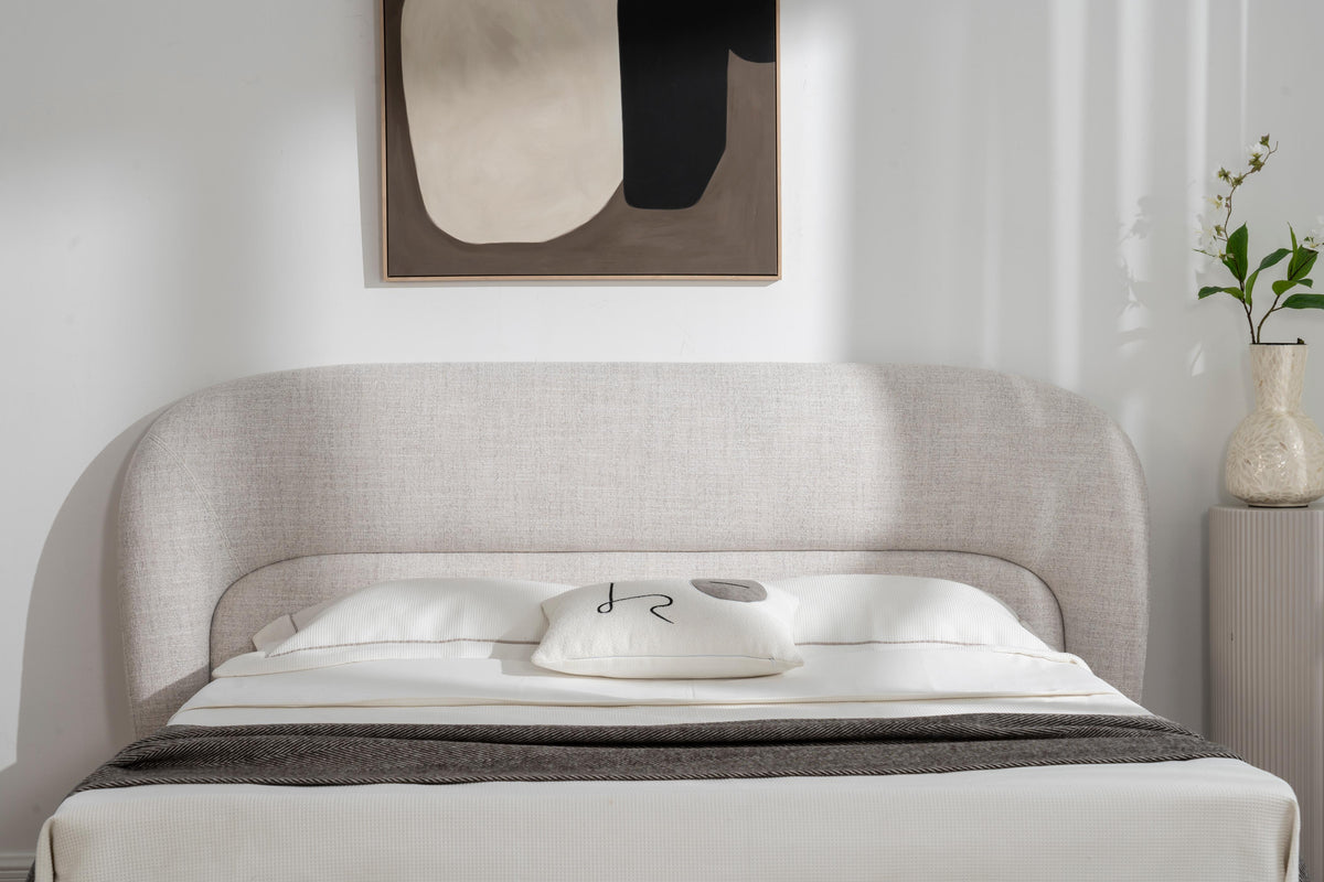 Lit coffre en tissu avec sommier - BRYLE