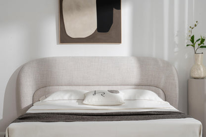 Lit coffre en tissu avec sommier - BRYLE