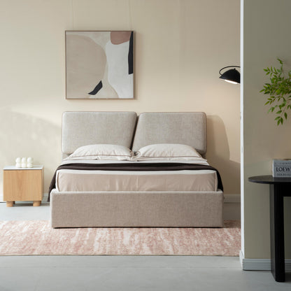 Lit en tissu anti tache - RIHAN