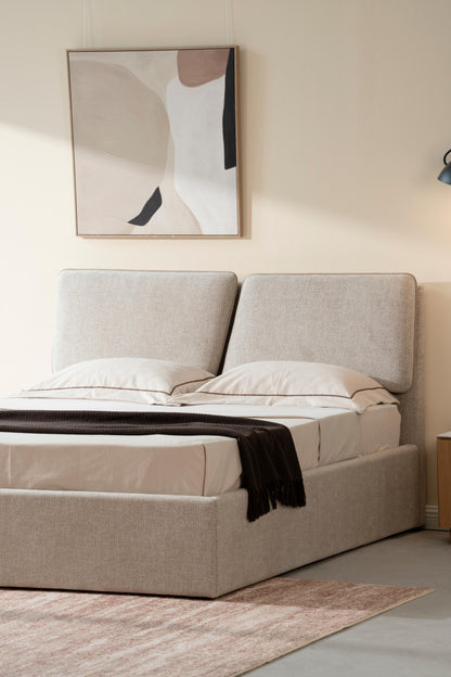 Lit en tissu anti tache - RIHAN