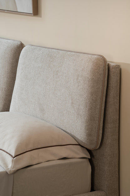 Lit en tissu anti tache - RIHAN