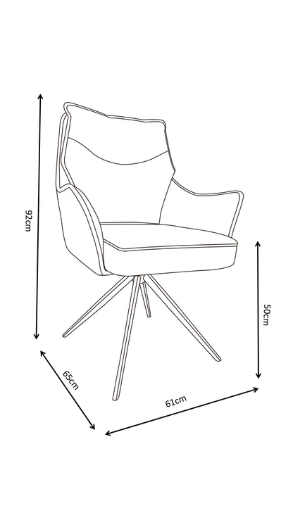 Chaise en tissu anti tache, 61x65xH92CM - LIOR